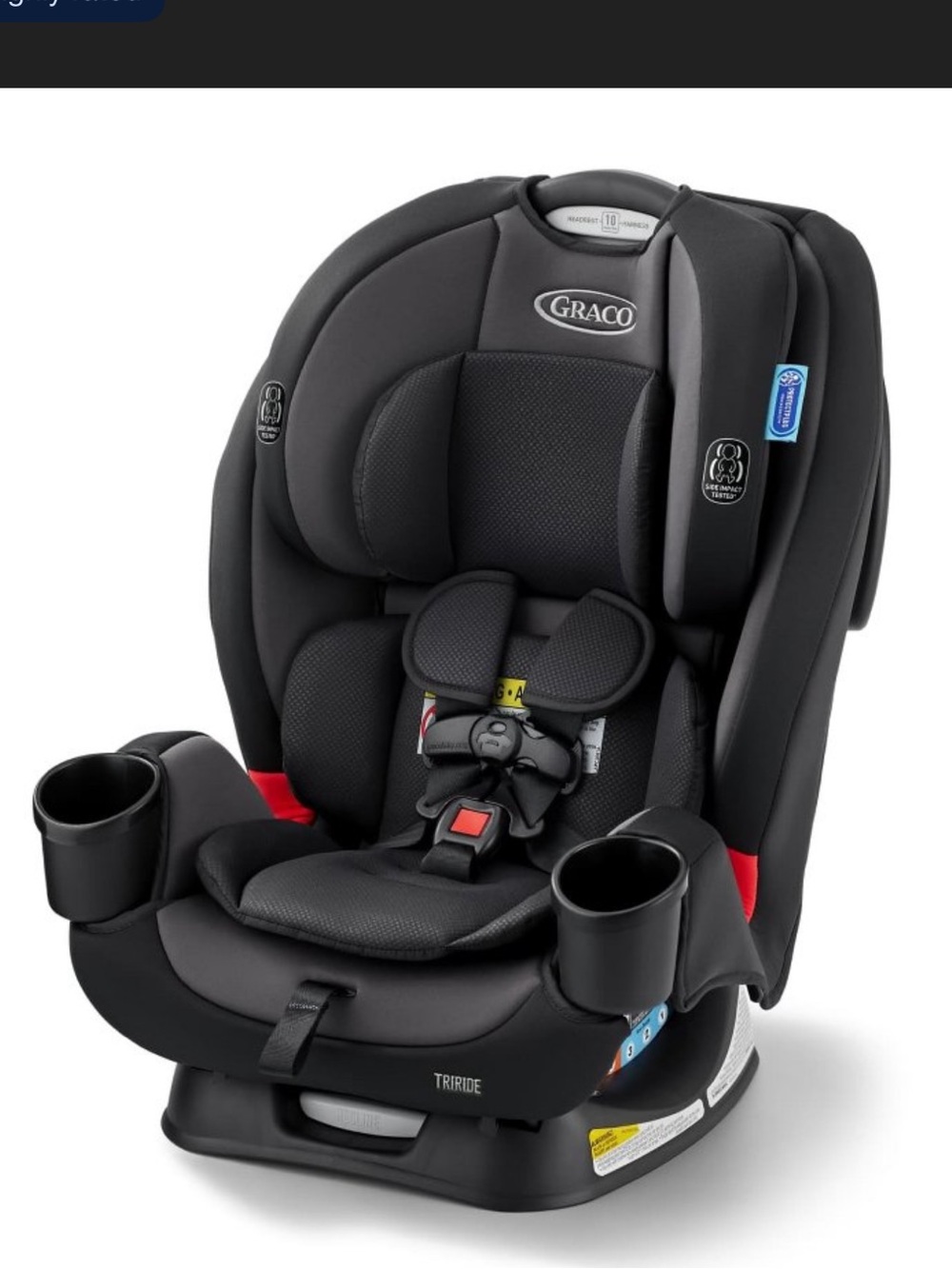 Graco 4Ever extend2fit DLX Car Seat - Black & Gray